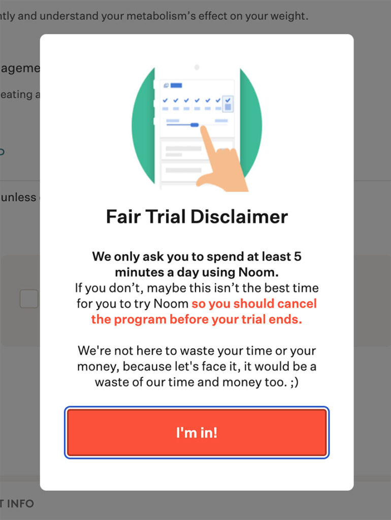 noom free trial disclaimer