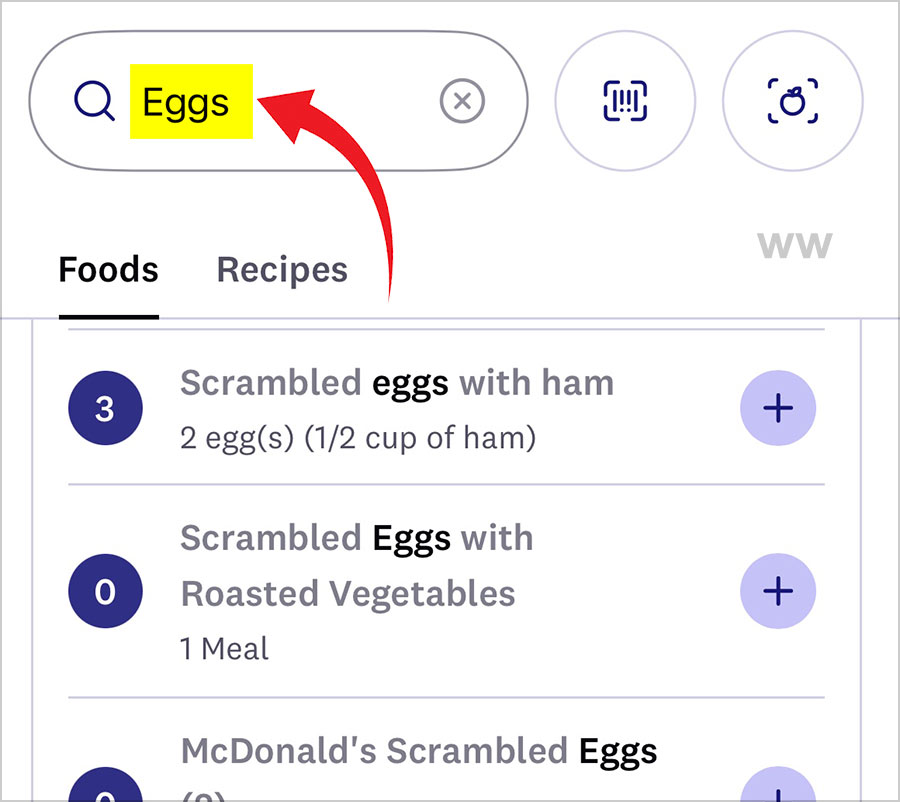points eggs ww app