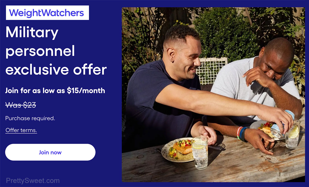 weight watchers military offer