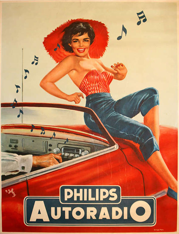 vintage pin up car girl