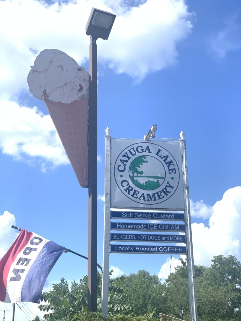 Cayuga Lake Creamery Sign