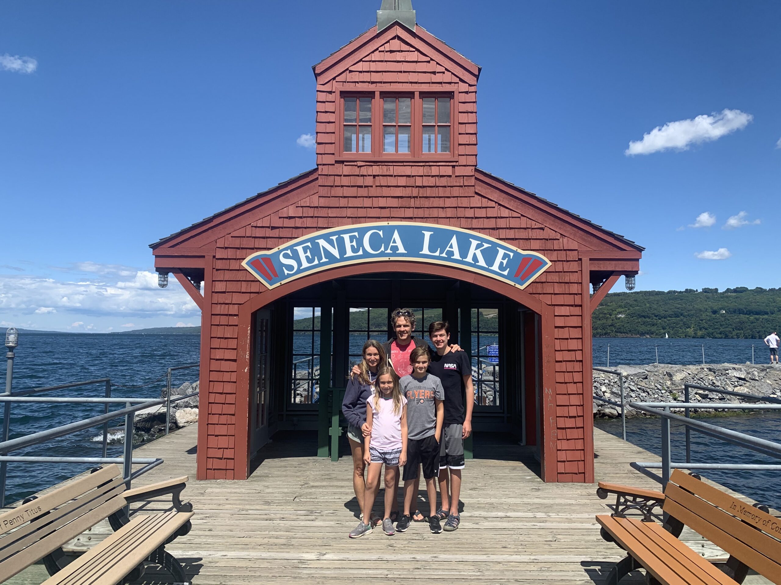 Our Family on the Pier in Watkins Glen