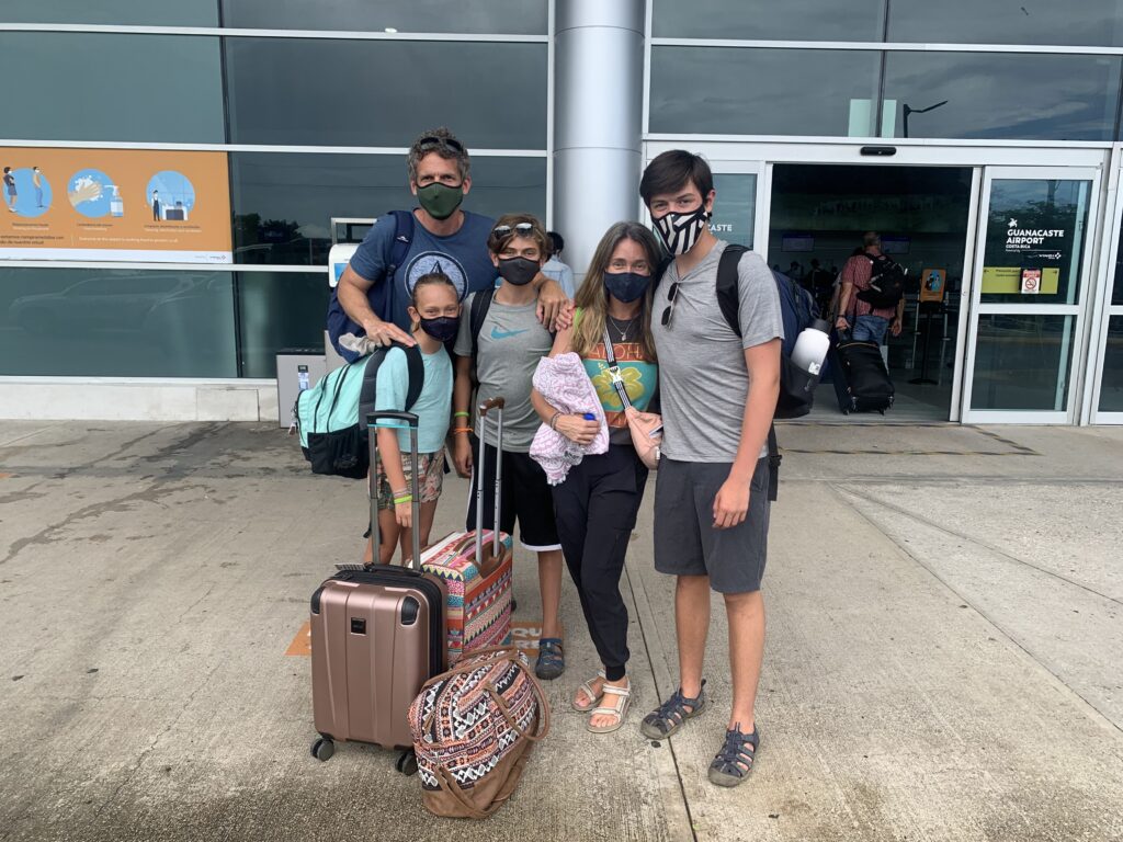 Our Family departing Guanacaste Airport
