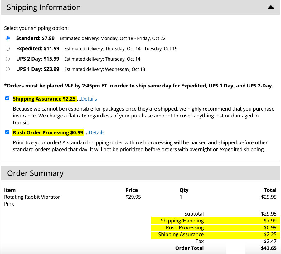 Adam Eve Shipping Times Cost Discreet Packaging