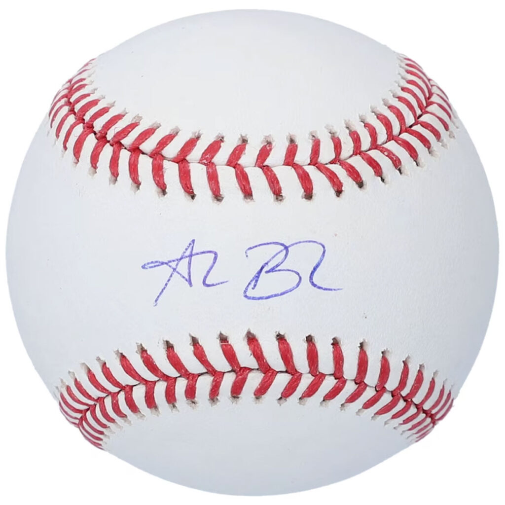 alec bohm autographed ball authentic