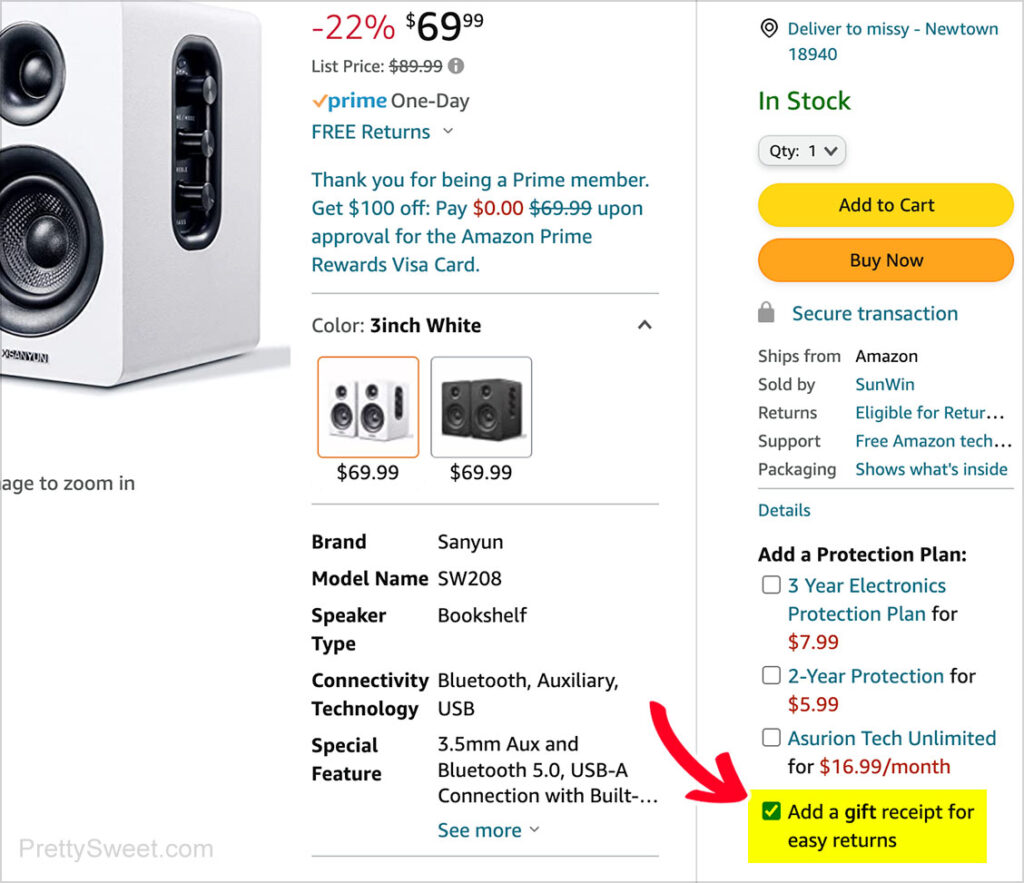 Amazon Gift Receipt (Hide the Price!) + Free Gift Message