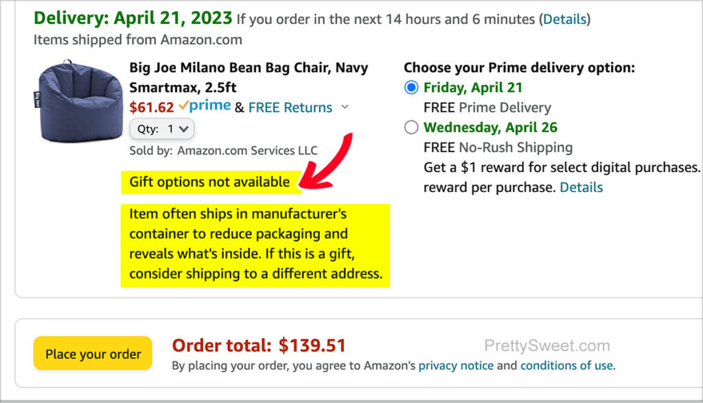 Amazon Gift Receipt (Hide the Price!) + Free Gift Message