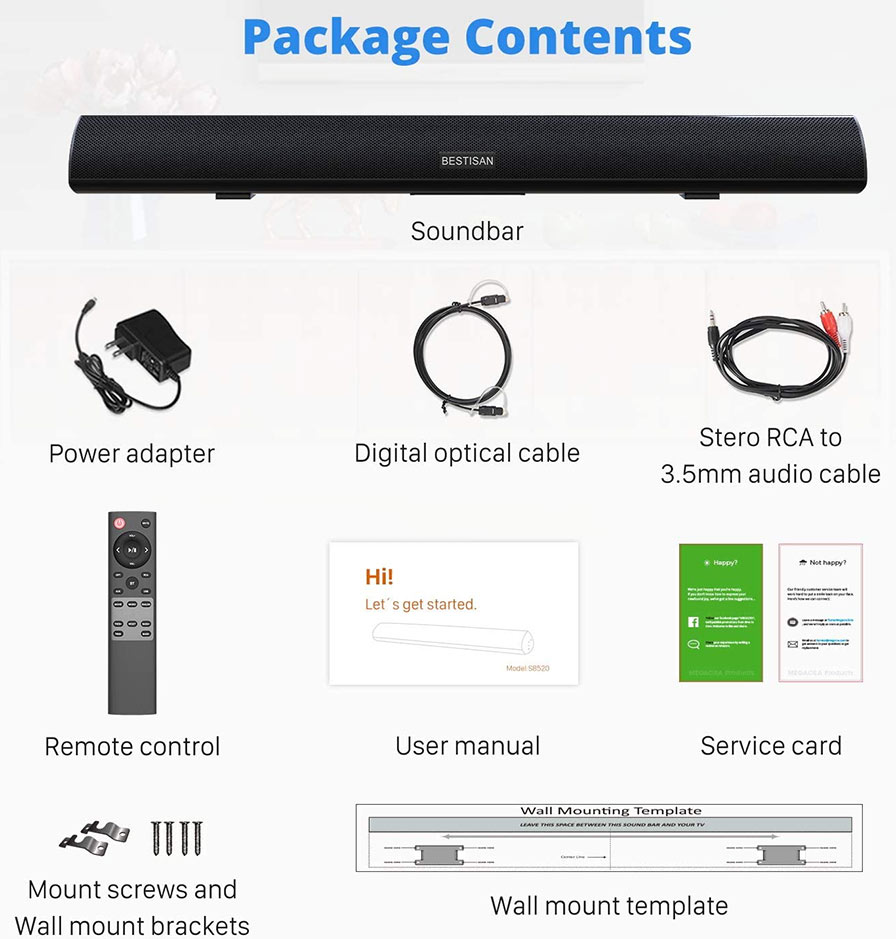 bestisan soundbar review contents