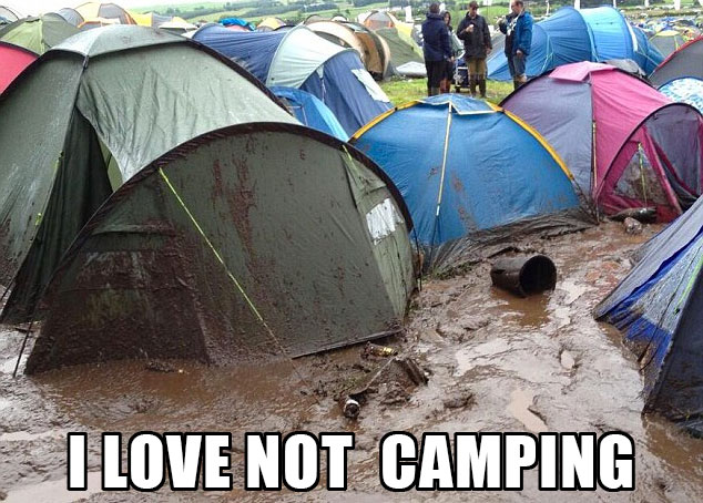 funny mud tents camping hate