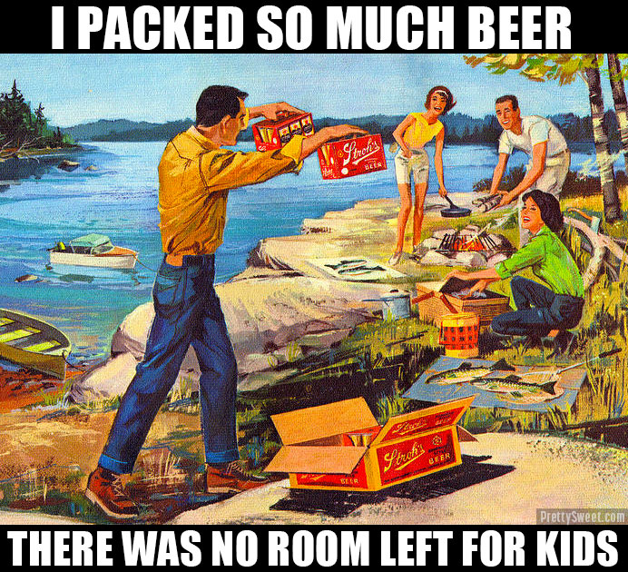 camping no kids funny meme