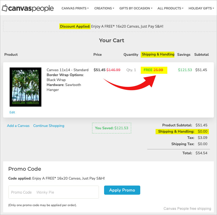 canvas people free shipping code