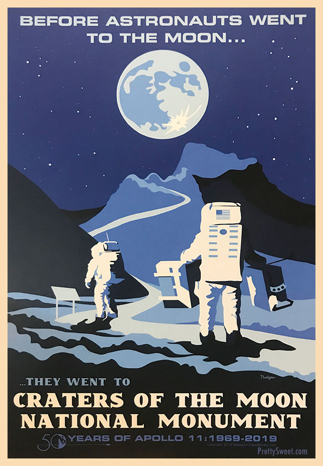 craters moon poster astronauts apollo