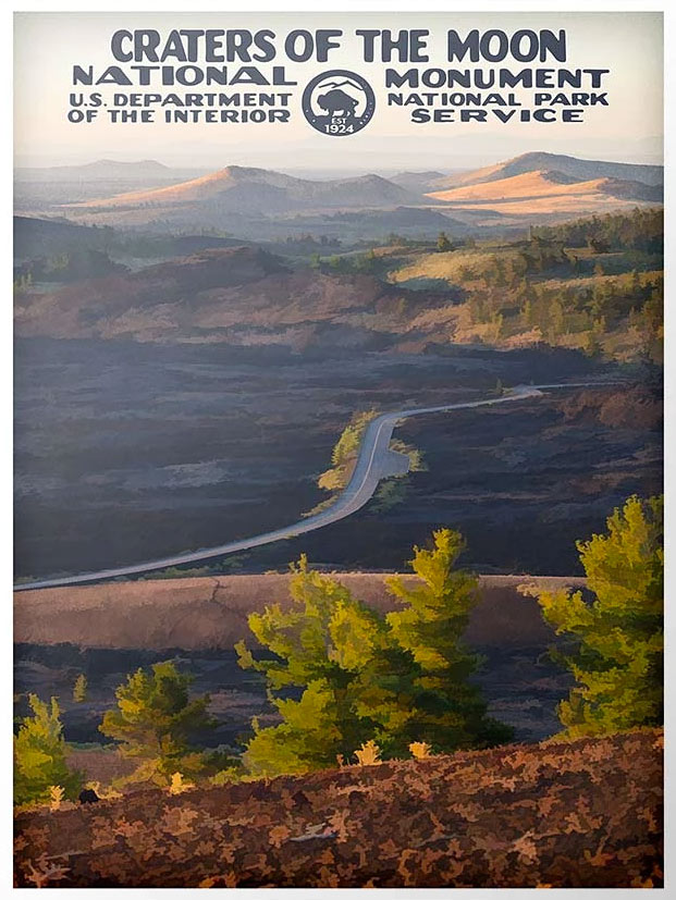 craters of the moon national park poster