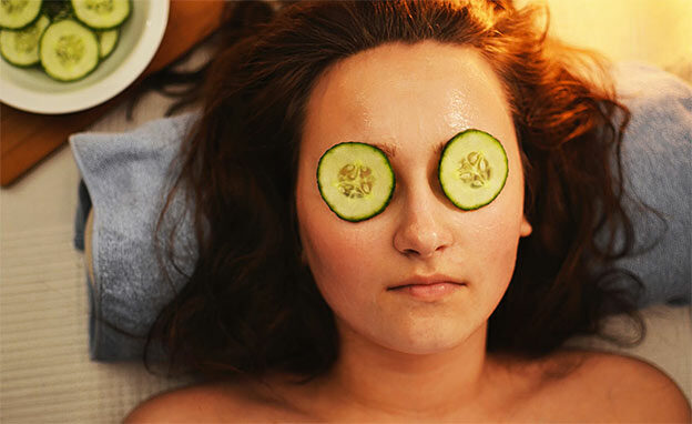 cucumber mask woman