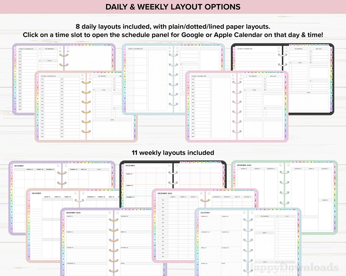 digital planner goodnotes layout