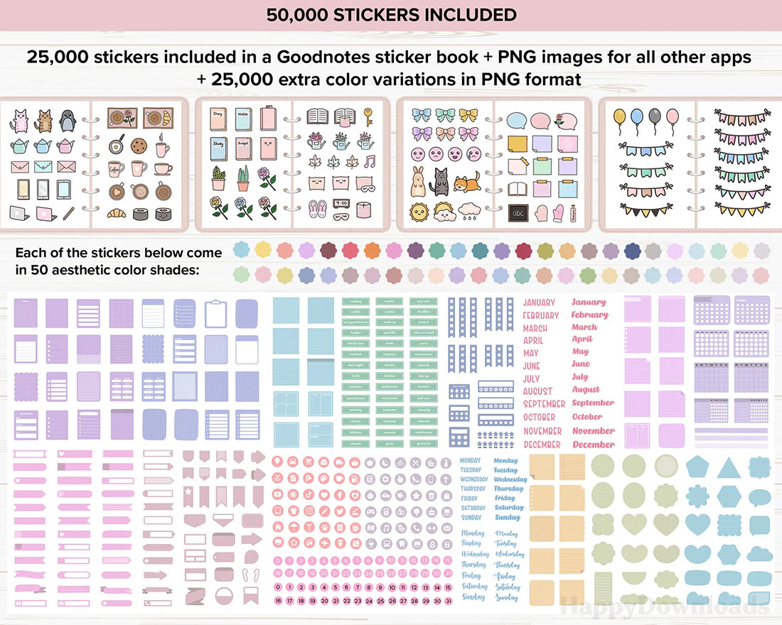 best digital planner stickers goodnotes