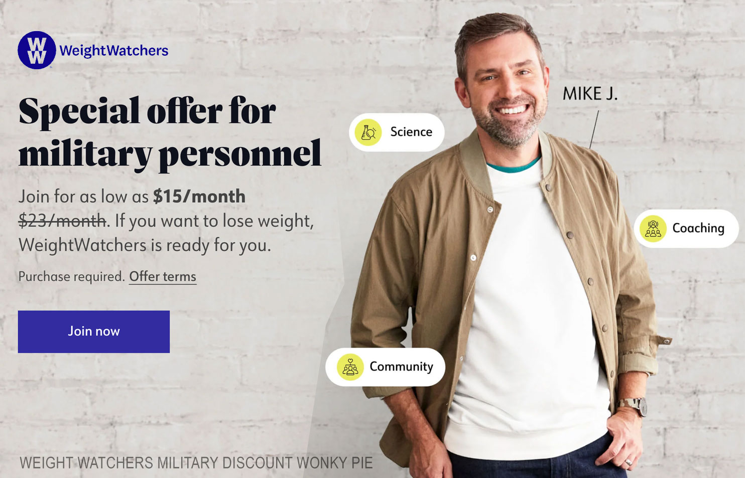 discount weight watchers military