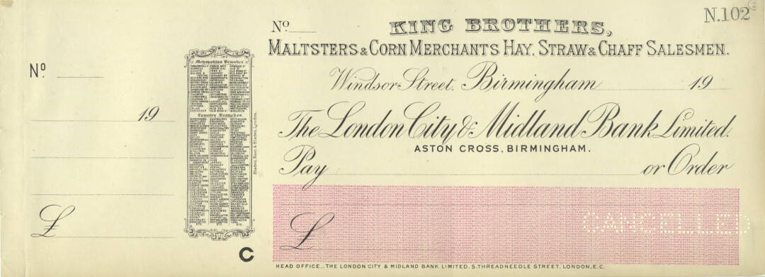 early personal bank check