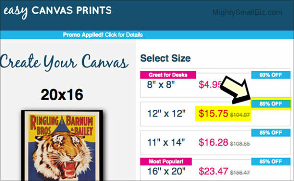 easy canvas prints promo code shipping