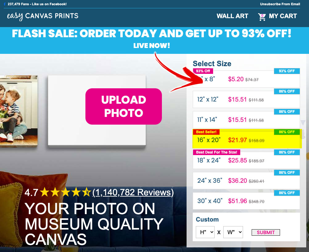 Easy Canvas Prints Promo Codes Where Do I Enter?