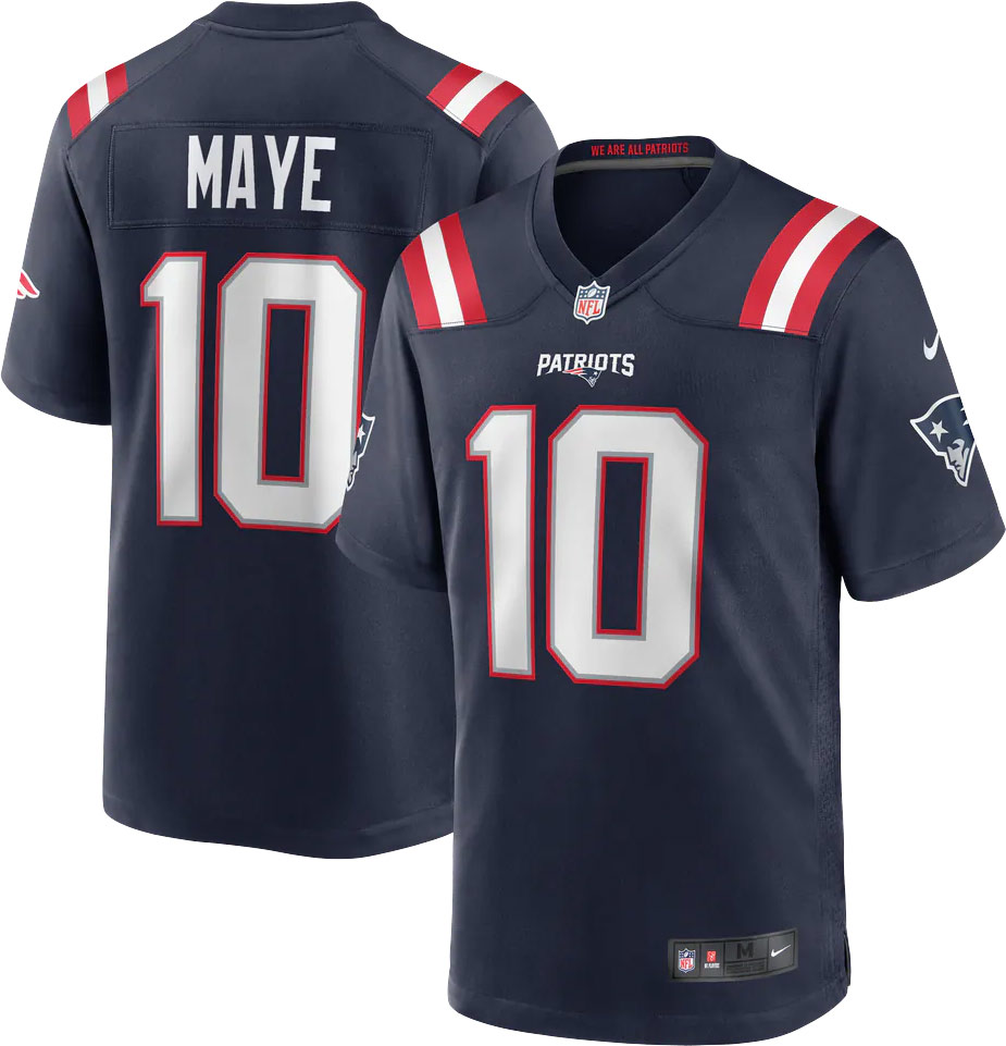 fanatics drake maye jersey blue