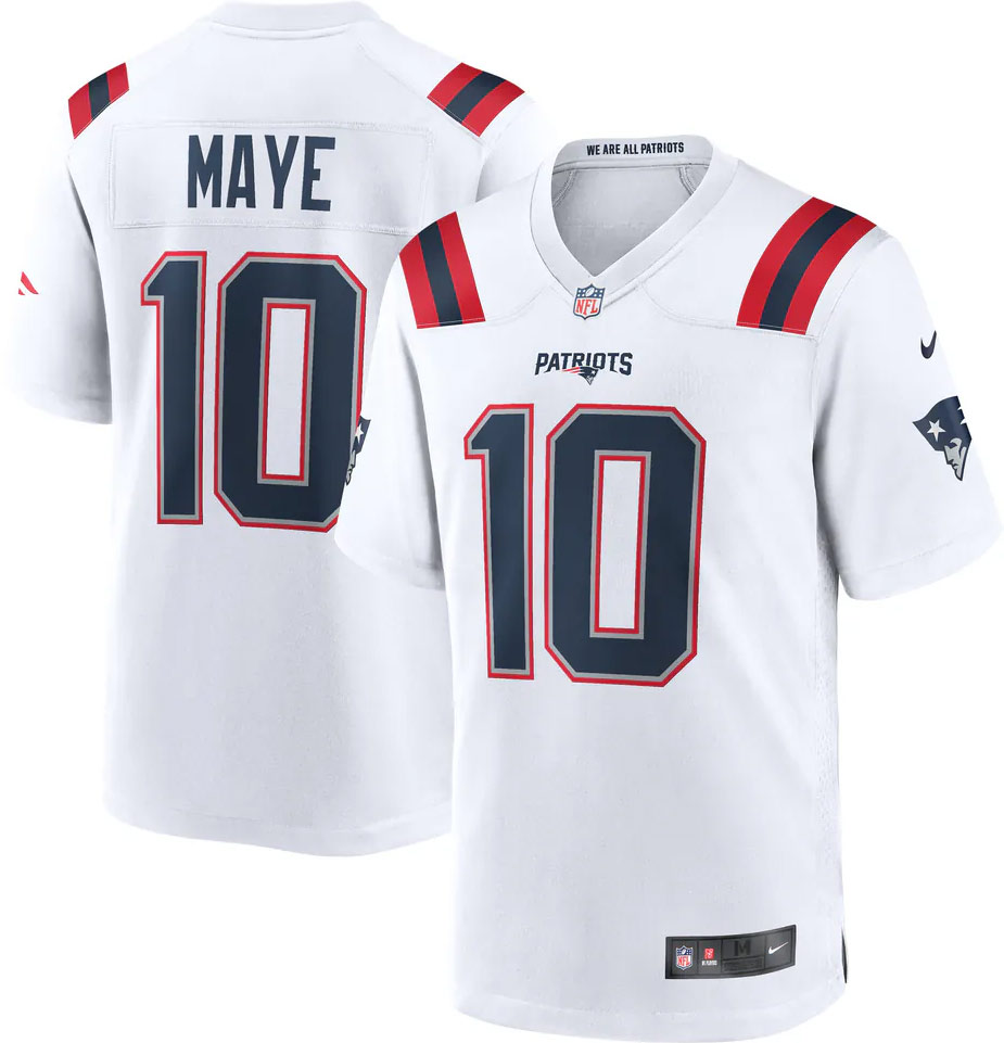 fanatics drake maye jersey white