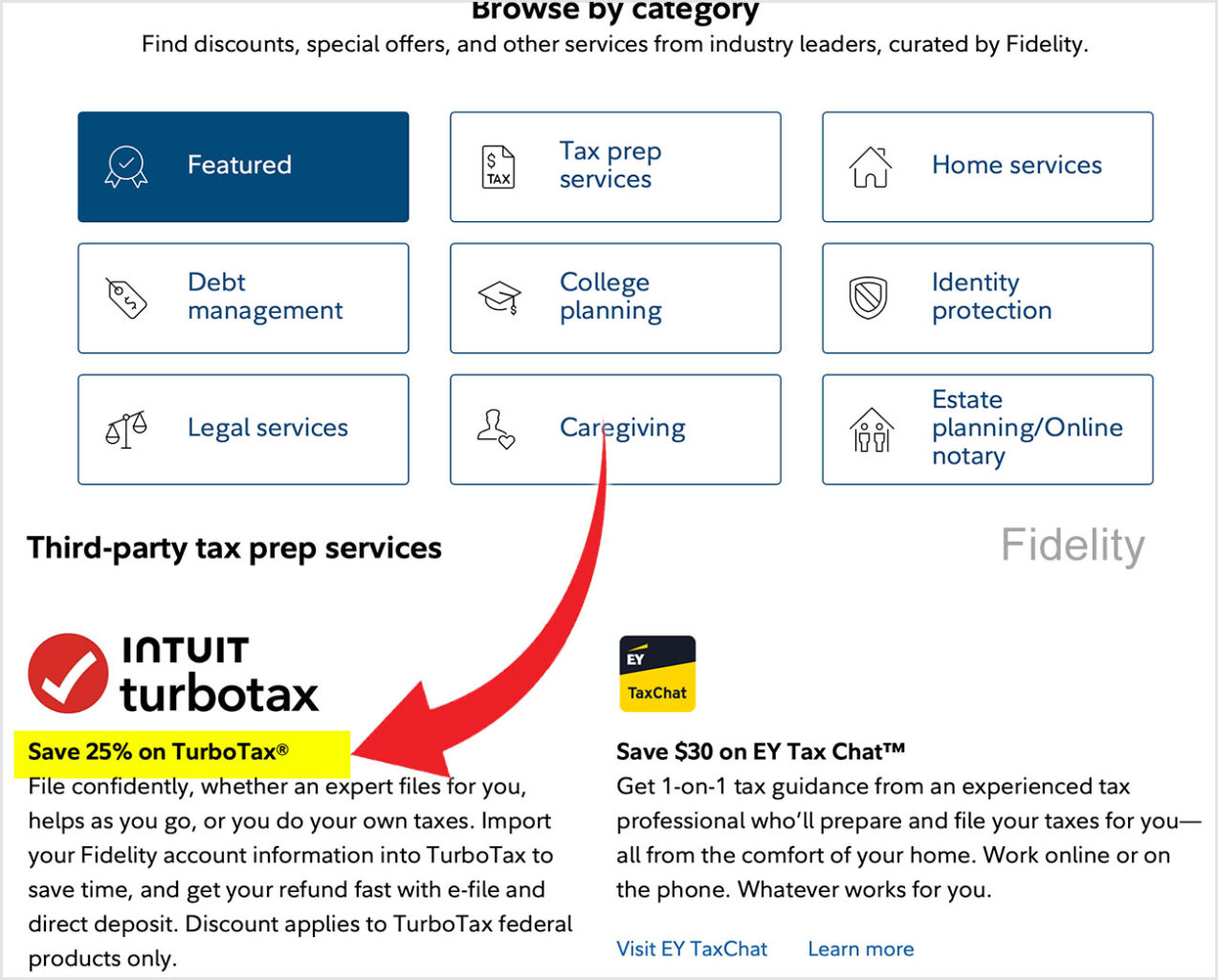 fidelity turbotax promotion