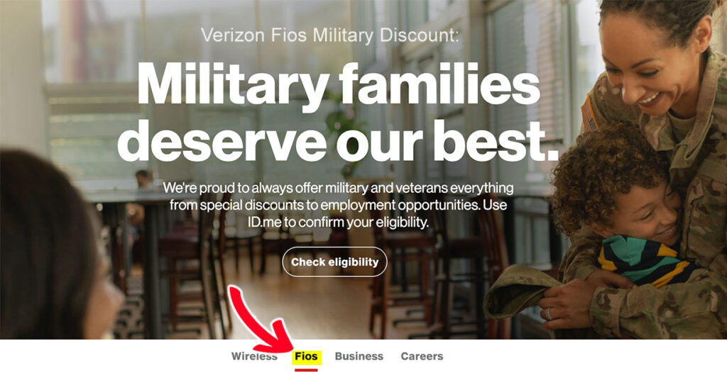 fios discount for military