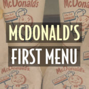 first mcdonalds menu