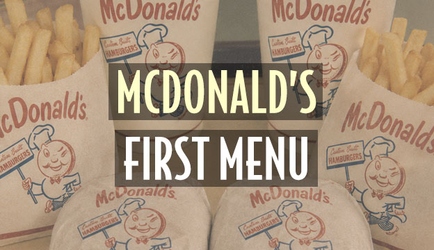 first mcdonalds menu