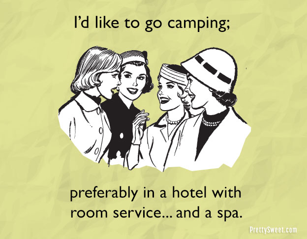 hate camping women ecard