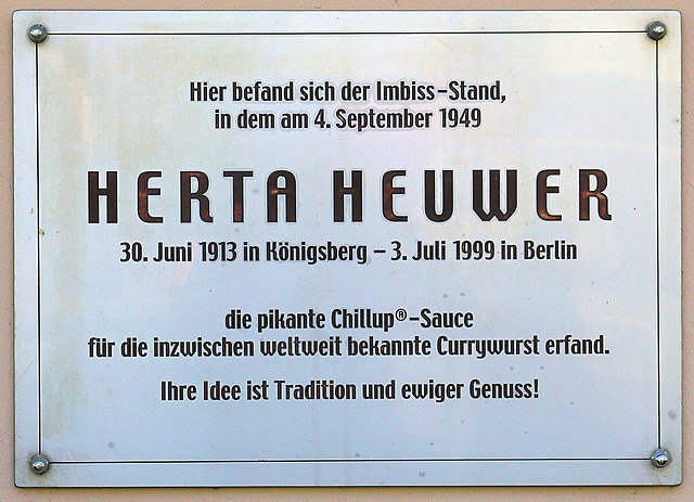 herta heuwer plaque berlin