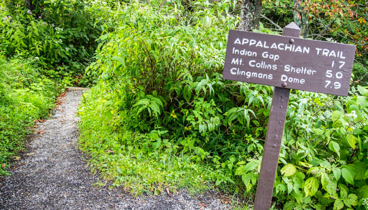 hiking trail sign