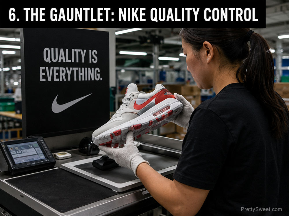 how nike shoes made step inspection