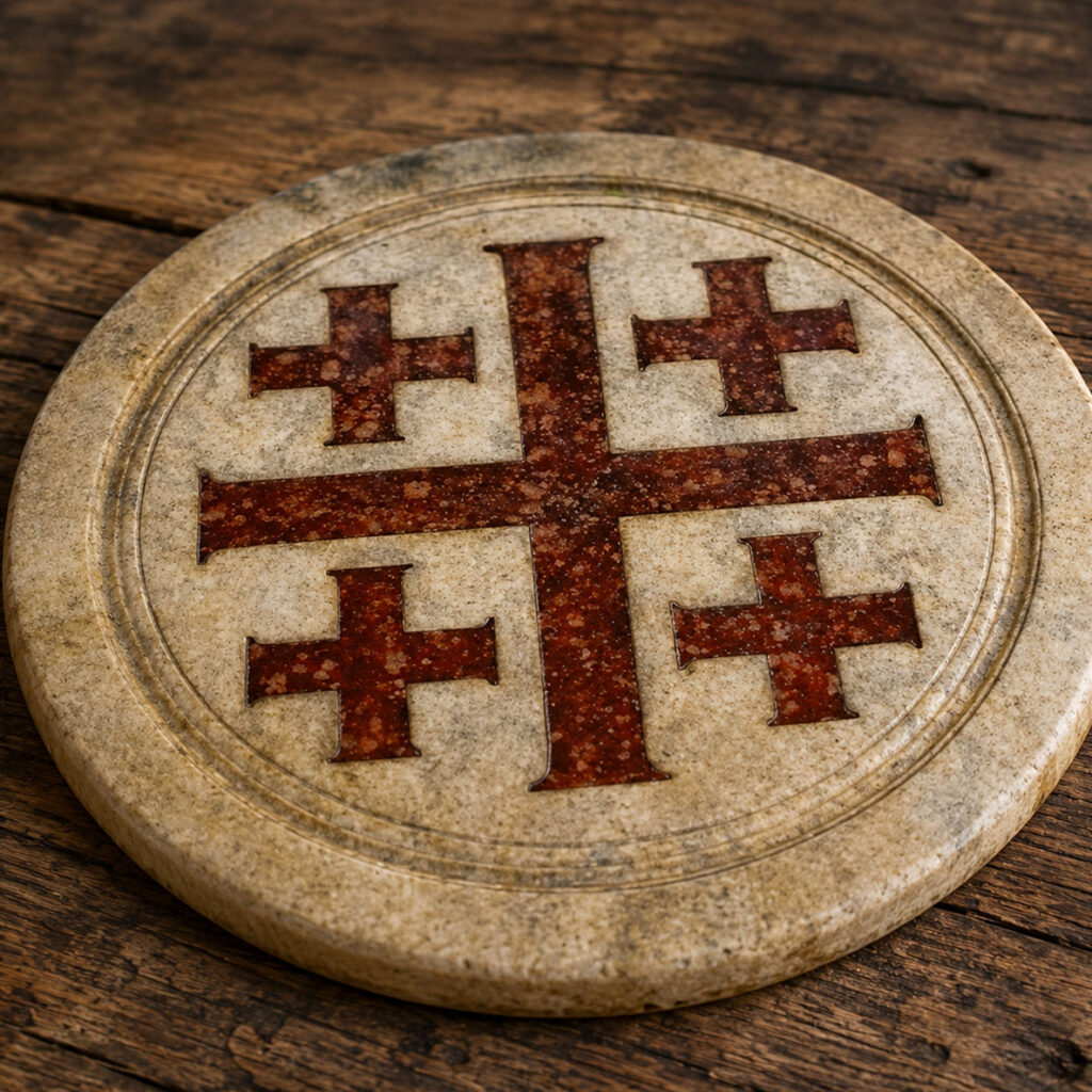 jerusalem cross stone