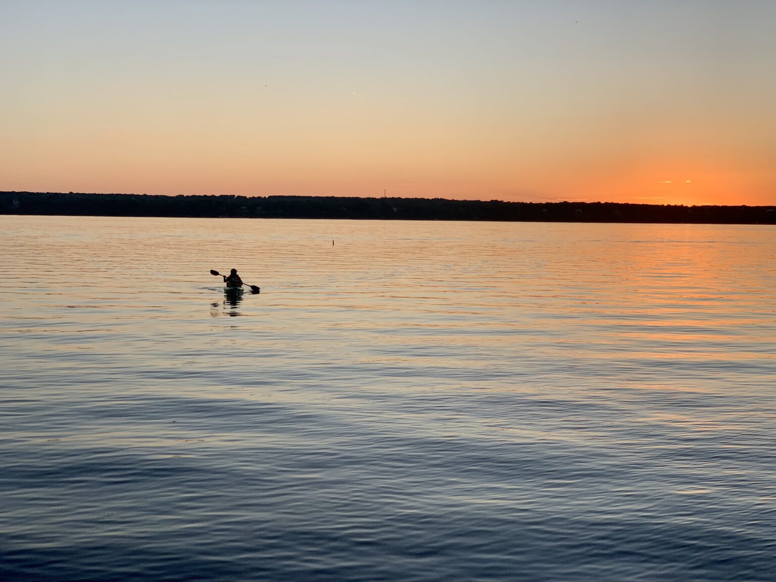 kayak seneca lake sunset
