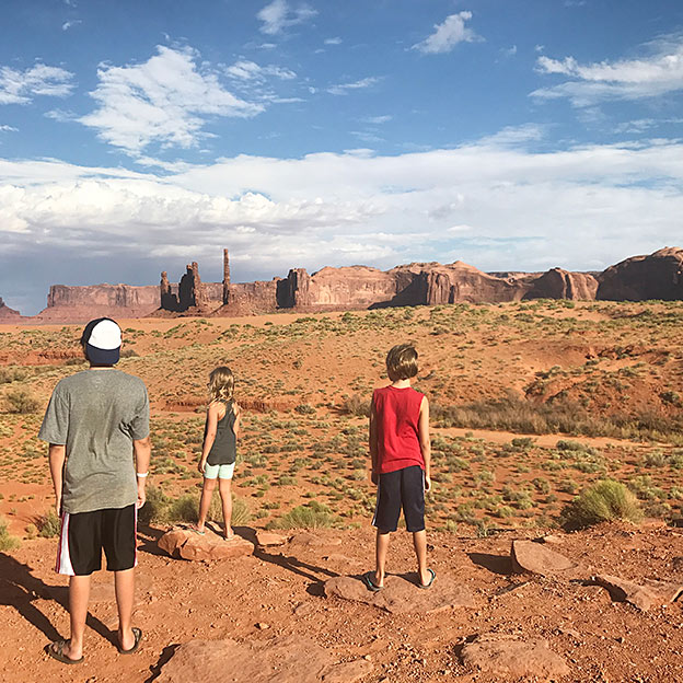 kids at monument valley