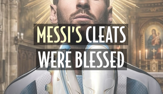 messi cleats blessed priest