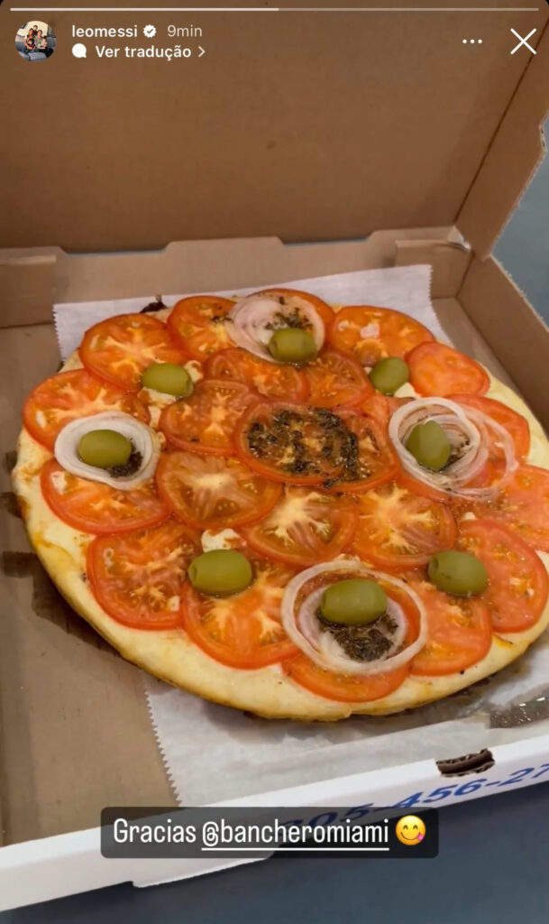messi pizza order viral instagram