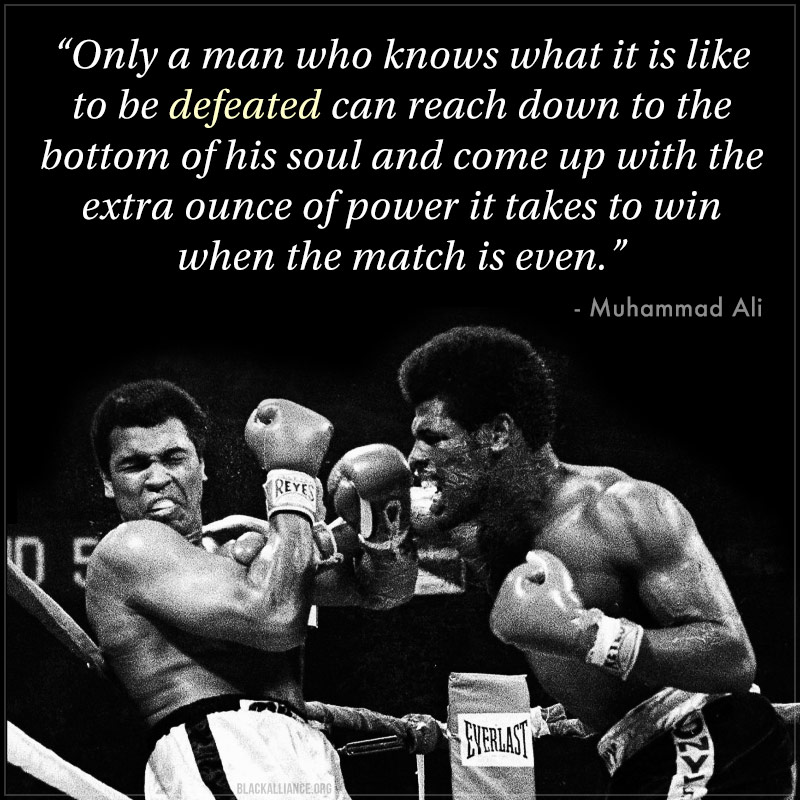 muhammad ali quote defeat