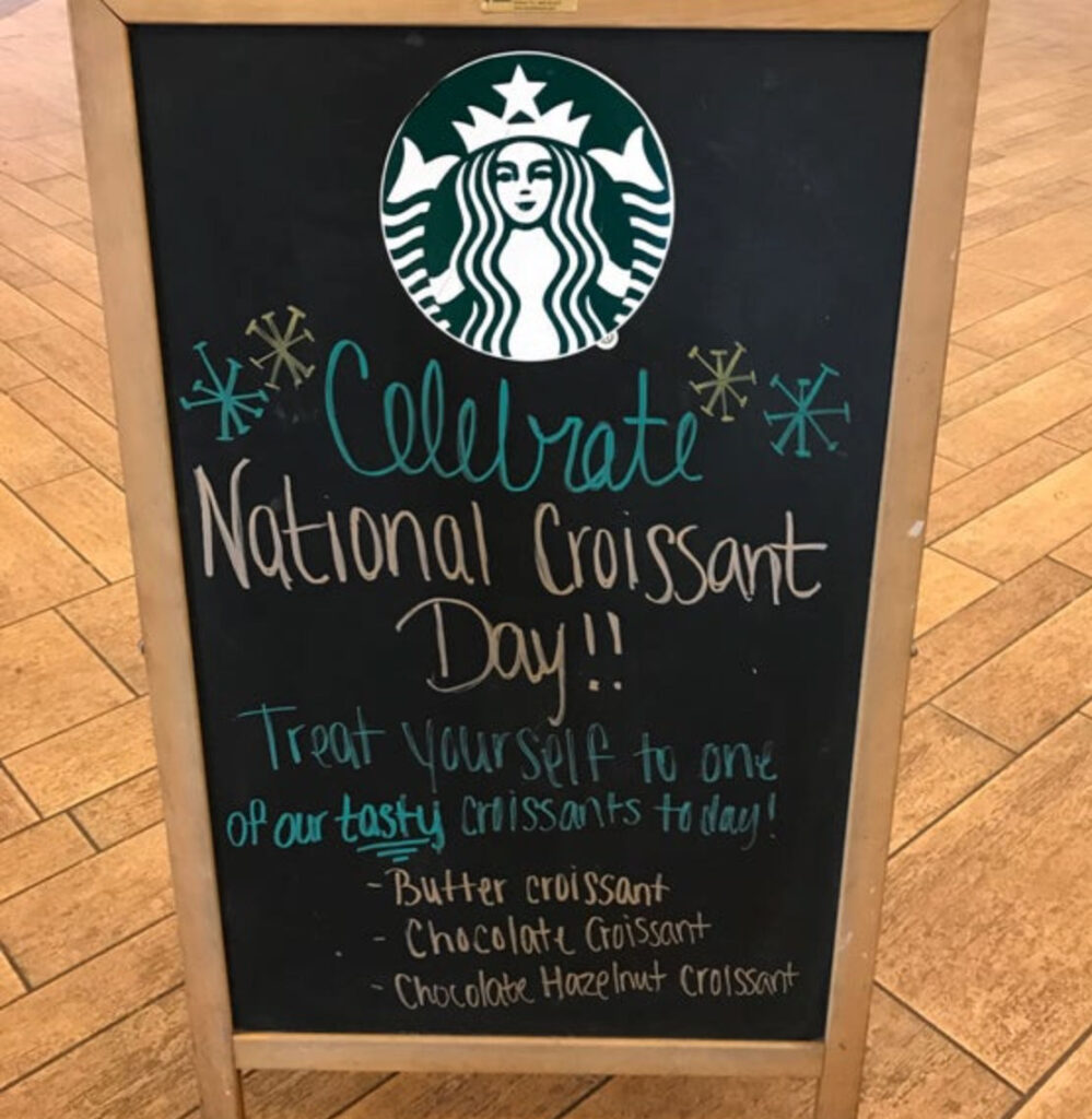national croissant day sign