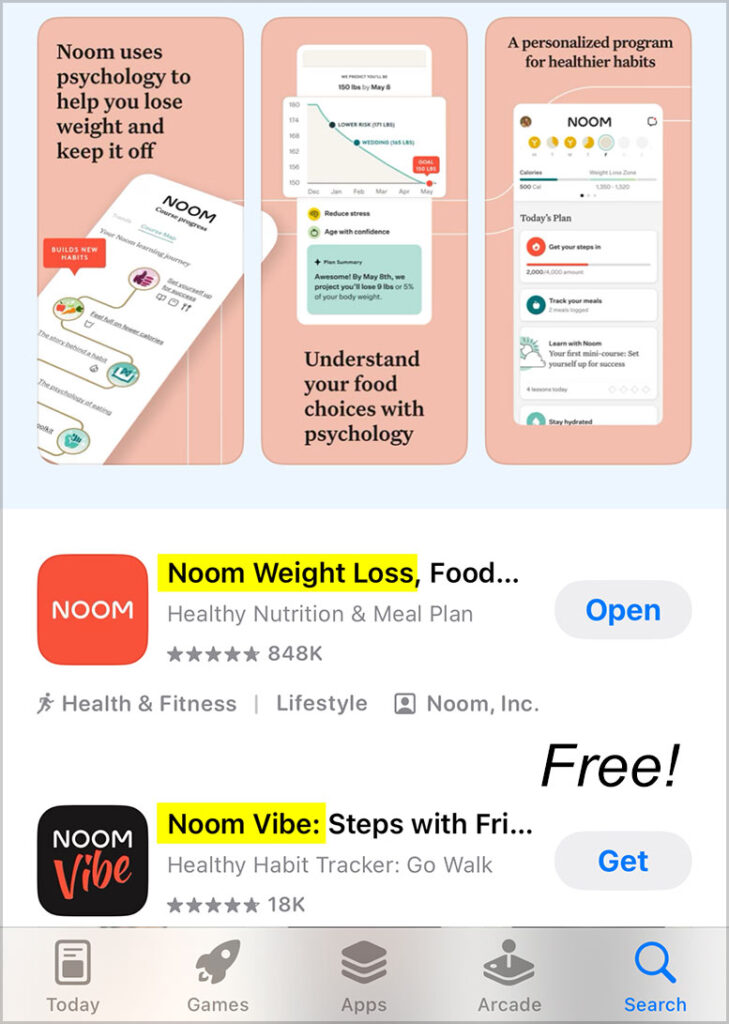 noom free app vibe