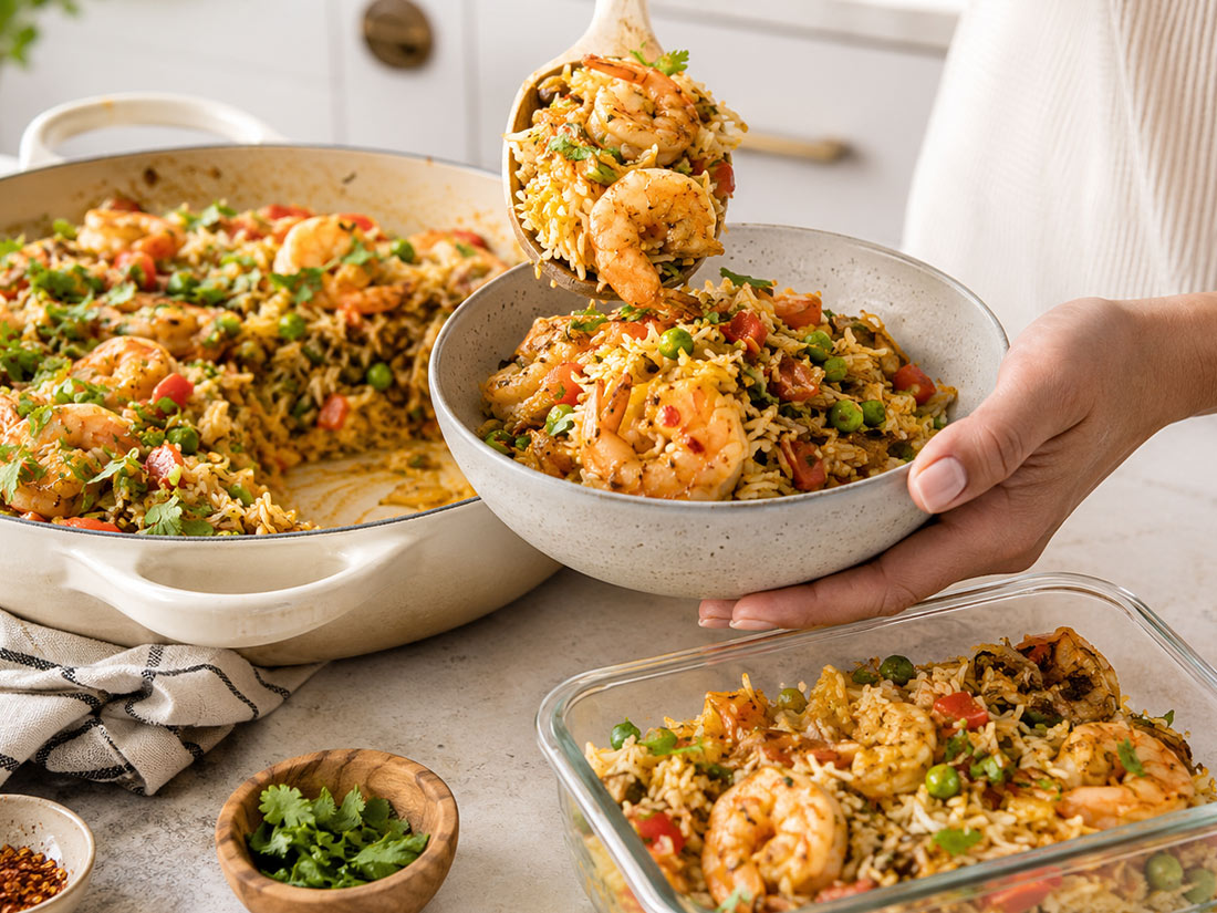 noom shrimp biryani serve