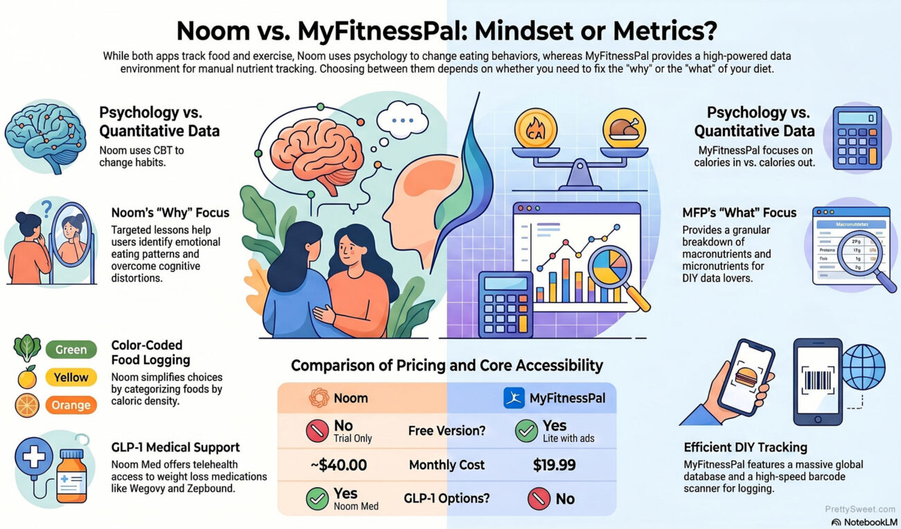 noom vs myfitnesspal compare