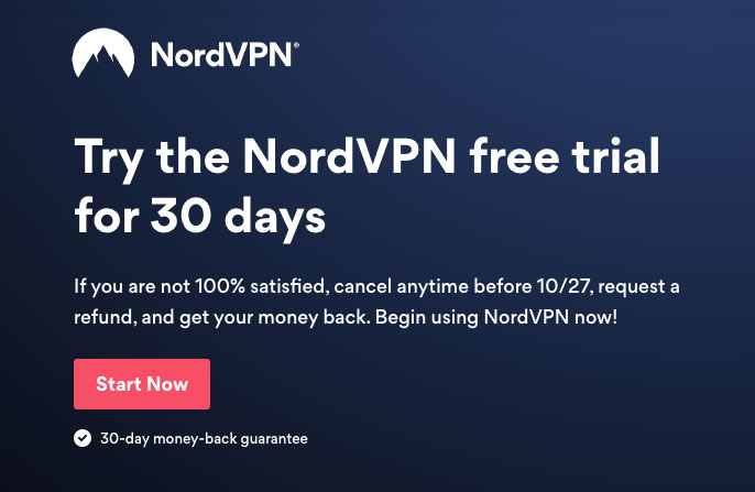 nordvpn free trial 30 days