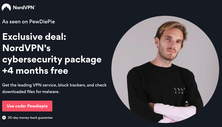 pewdiepie nordvpn deal