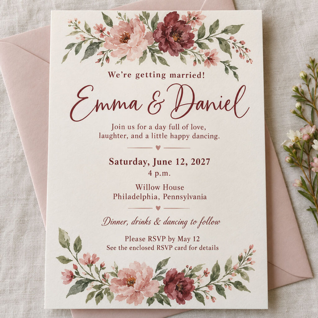Wedding Einvite Sample VistaPrint Wedding Invitations: Templates & Coupon