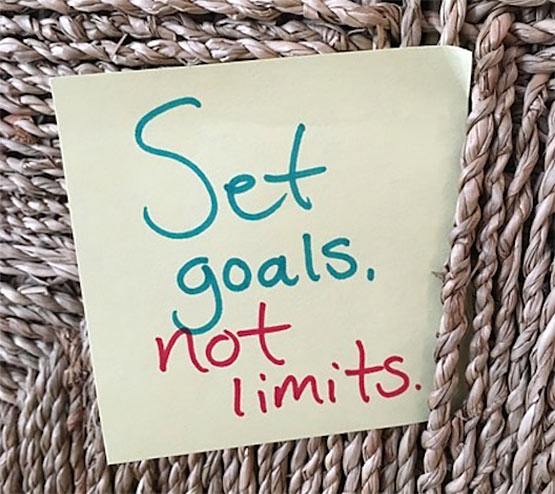 set goals not limits quote