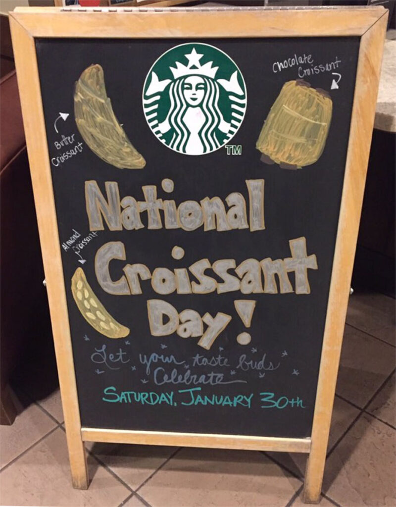 starbucks national croissant day