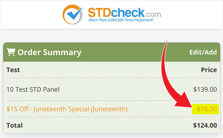 std check promo code applied